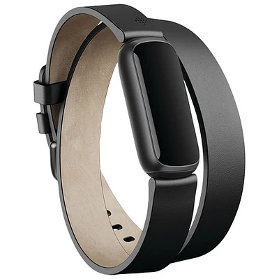 Bracelet en cuir pour le Luxe de Fitbit - Noir