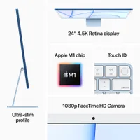 Apple iMac 24" (Spring 2021) - Silver (Apple M1 Chip / 8-Core GPU / 256GB SSD / 8GB RAM) - English