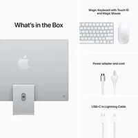 Apple iMac 24" (Spring 2021) - Silver (Apple M1 Chip / 8-Core GPU / 256GB SSD / 8GB RAM) - English