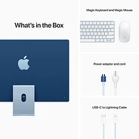 Apple iMac 24" (Spring 2021) - Blue (Apple M1 Chip / 7-Core GPU / 256GB SSD / 8GB RAM) - French