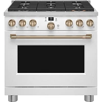 Cuisinière bicarburant autonome conv. véritable friture air 5,7 pi³ 36 po Café (C2Y366P4TW2) - Blanc