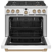 Cuisinière bicarburant autonome conv. véritable friture air 5,7 pi³ 36 po Café (C2Y366P4TW2) - Blanc