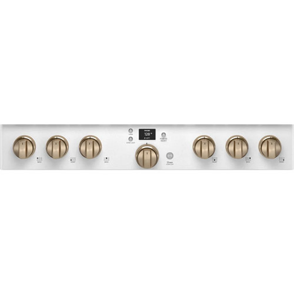 Cuisinière bicarburant autonome conv. véritable friture air 5,7 pi³ 36 po Café (C2Y366P4TW2) - Blanc