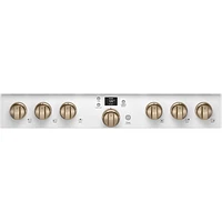 Cuisinière bicarburant autonome conv. véritable friture air 5,7 pi³ 36 po Café (C2Y366P4TW2) - Blanc