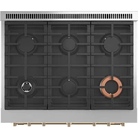 Café 36" 6.2 Cu. Ft. Fan Convection Freestanding Gas Range (CGY366P4TW2) - Matte White