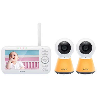 Interphone surv. 5 po/2 caméras, veilleuse, vision nocturne, comm. 2 voies de VTech (VM5254-2)