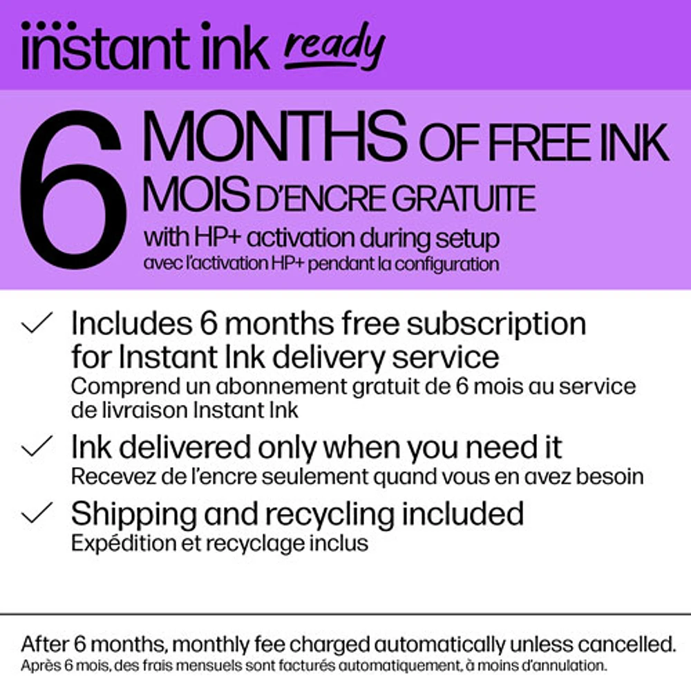 Imprimante à jet d'encre tout-en-un sans fil OfficeJet 8015e de HP - Essai de 6 mois de Instant Ink de HP inclus*