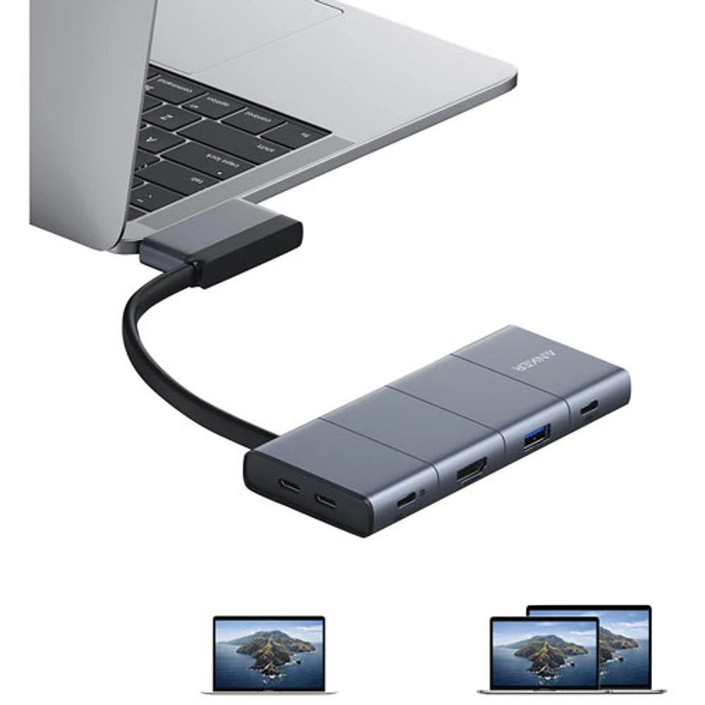 Concentrateur multimédia USB-C 9-en-2 PowerExpand d'Anker (A8384HA1-5)
