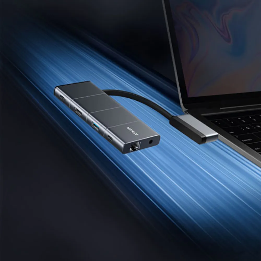 Concentrateur multimédia USB-C 9-en-2 PowerExpand d'Anker (A8384HA1-5)