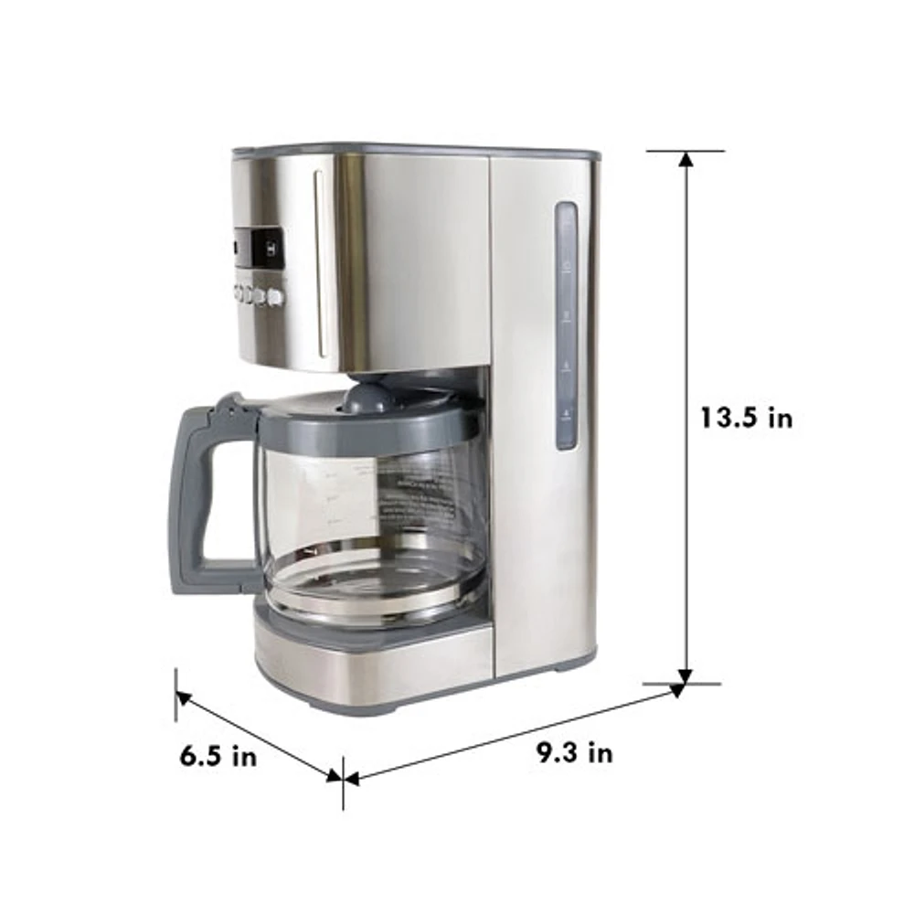Cafetière programmable de Kenmore - 12 tasses - Acier inoxydable