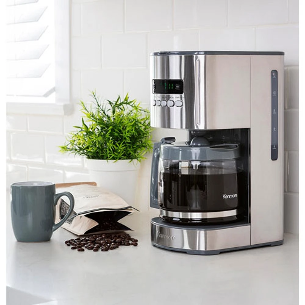 Cafetière programmable de Kenmore - 12 tasses - Acier inoxydable