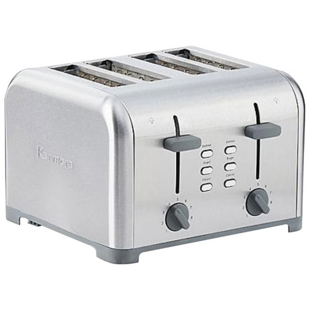 Grille-pain à fentes larges de Kenmore - 4 tranches - Acier inoxydable
