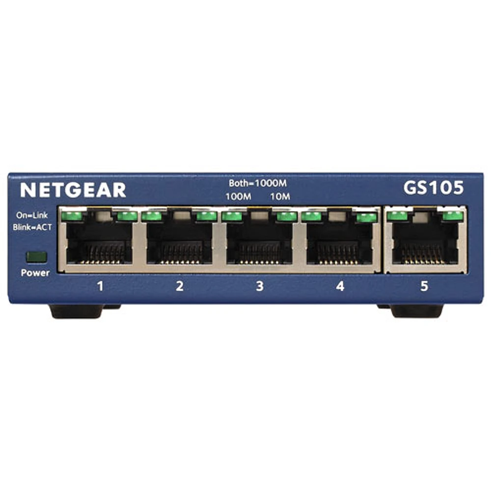 Commutateur réseau Gigabit à 5 ports de NETGEAR (GS105NA)