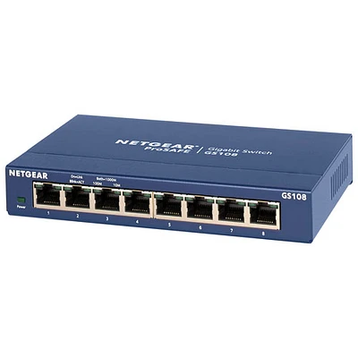 Commutateur réseau Gigabit à 8 ports de NETGEAR (GS108)