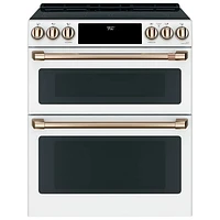 Café 30" Convection Double Slide-In Induction Range (CCHS950P4MW2) - White - Open Box - Scratch & Dent