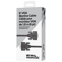 Best Buy Essentials 1.8m (6 ft.) VGA Monitor Cable (BE-PCVGVG6-C)