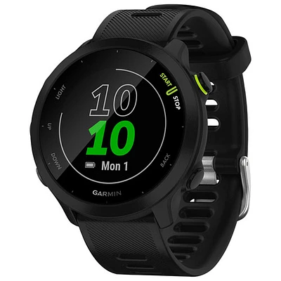 Montre intelligente Bluetooth Forerunner 55 de Garmin pour la course - Noir