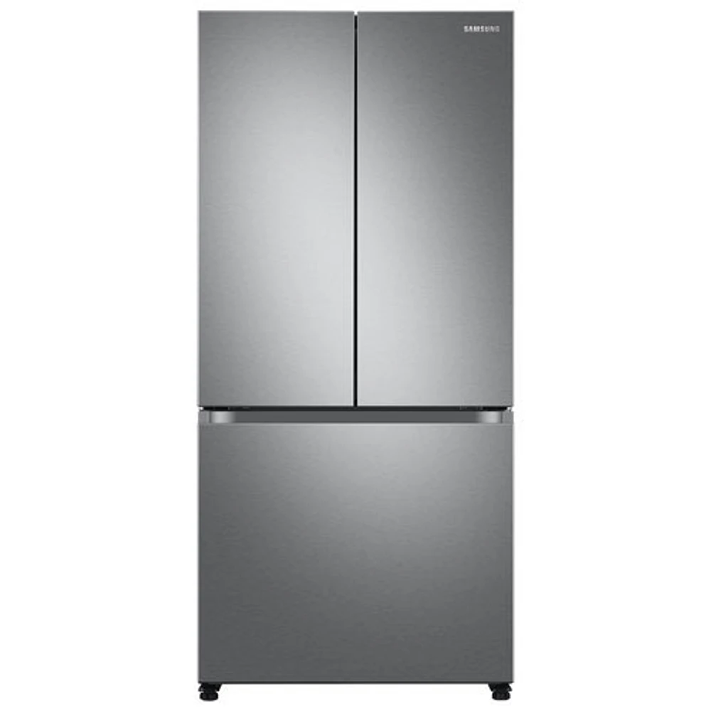 Réfrigérateur à deux portes et à profondeur de comptoir de 17,5 pi³ et 33 po de Samsung (RF18A5101SR) - Acier inoxydable - Boîte ouverte - Endommagé
