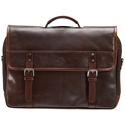 Mancini Buffalo Double Compartment Leather 15.6" Laptop Briefcase (99