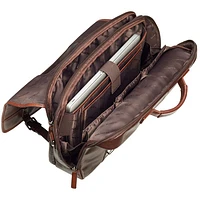 Mancini Buffalo Double Compartment Leather 15.6" Laptop Briefcase (99