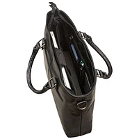 Mancini Buffalo Leather 14" Laptop Tote (99-5480) - Black