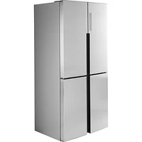 Haier 33" 16.4 Cu. Ft. 4-Door French Door Refrigerator (QHE16HYPFS) - Stainless Steel