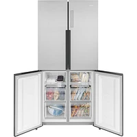 Haier 33" 16.4 Cu. Ft. 4-Door French Door Refrigerator (QHE16HYPFS) - Stainless Steel