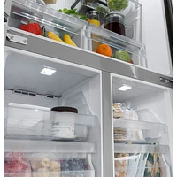 Haier 33" 16.4 Cu. Ft. 4-Door French Door Refrigerator (QHE16HYPFS) - Stainless Steel
