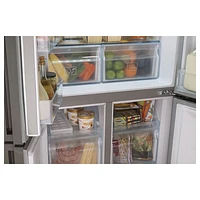 Haier 33" 16.4 Cu. Ft. 4-Door French Door Refrigerator (QHE16HYPFS) - Stainless Steel