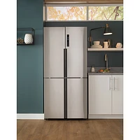 Haier 33" 16.4 Cu. Ft. 4-Door French Door Refrigerator (QHE16HYPFS) - Stainless Steel