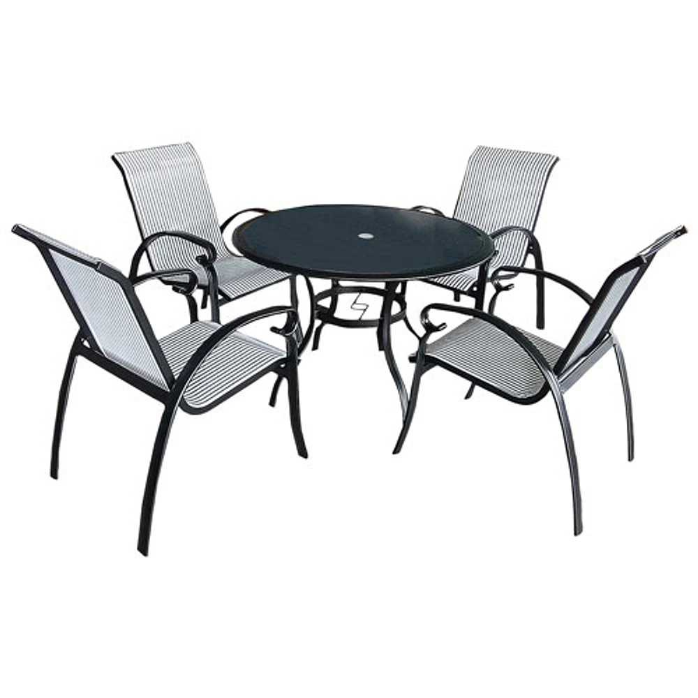 Chaises empilables Ravello - Rayé - Ensemble de 4