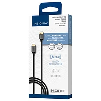Insignia 1.83m (6 ft.) DisplayPort to 4K Ultra HD HDMI Cable - Only at Best Buy