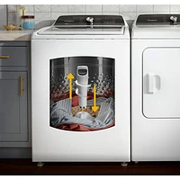 Whirlpool 5.4 Cu. Ft. High Efficiency Top Load Washer (WTW5057LW) - White