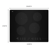 Surface de cuisson à induction de 24 po à 4 éléments de Whirlpool (UCIG245KBL) - Noir