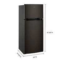Whirlpool 28" 17.6 Cu. Ft. Top Freezer Refrigerator with LED Lighting (WRT518SZKV) - Black Stainless