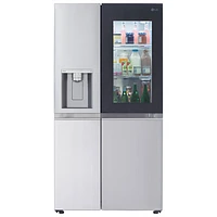 LG 36" 27.1 Cu. Ft. Intaview Side-by-Side Refrigerator w/ Water & Craft Ice Dispenser (LRSOS2706S) - Stainless