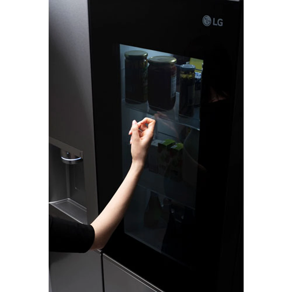 LG 36" 27.1 Cu. Ft. Intaview Side-by-Side Refrigerator w/ Water & Craft Ice Dispenser (LRSOS2706S) - Stainless