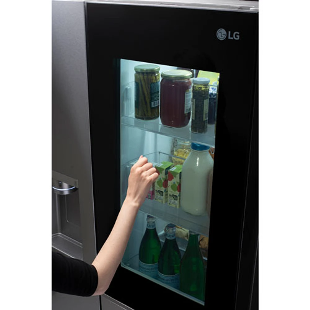 LG 36" 27.1 Cu. Ft. Intaview Side-by-Side Refrigerator w/ Water & Craft Ice Dispenser (LRSOS2706S) - Stainless