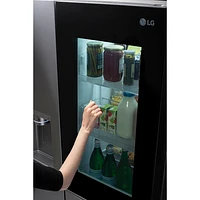 LG 36" 27.1 Cu. Ft. Intaview Side-by-Side Refrigerator w/ Water & Craft Ice Dispenser (LRSOS2706S) - Stainless