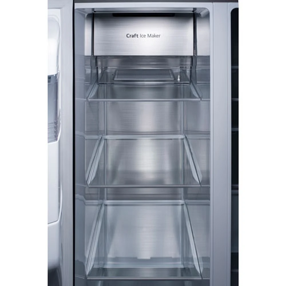 LG 36" 27.1 Cu. Ft. Intaview Side-by-Side Refrigerator w/ Water & Craft Ice Dispenser (LRSOS2706S) - Stainless