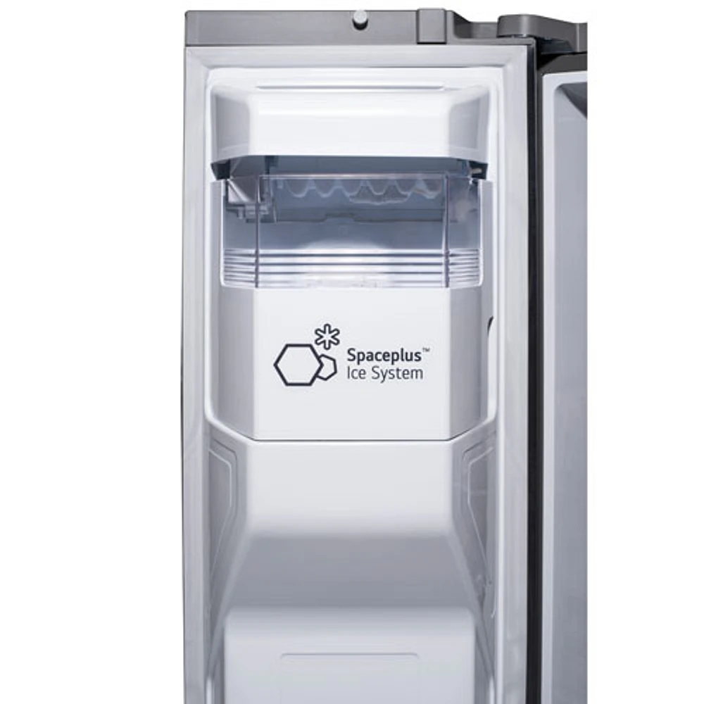 LG 36" 27.1 Cu. Ft. Intaview Side-by-Side Refrigerator w/ Water & Craft Ice Dispenser (LRSOS2706S) - Stainless
