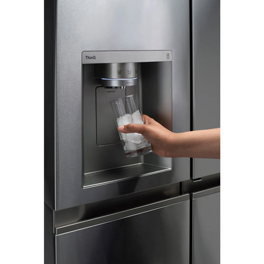 LG 36" 27.1 Cu. Ft. Intaview Side-by-Side Refrigerator w/ Water & Craft Ice Dispenser (LRSOS2706S) - Stainless