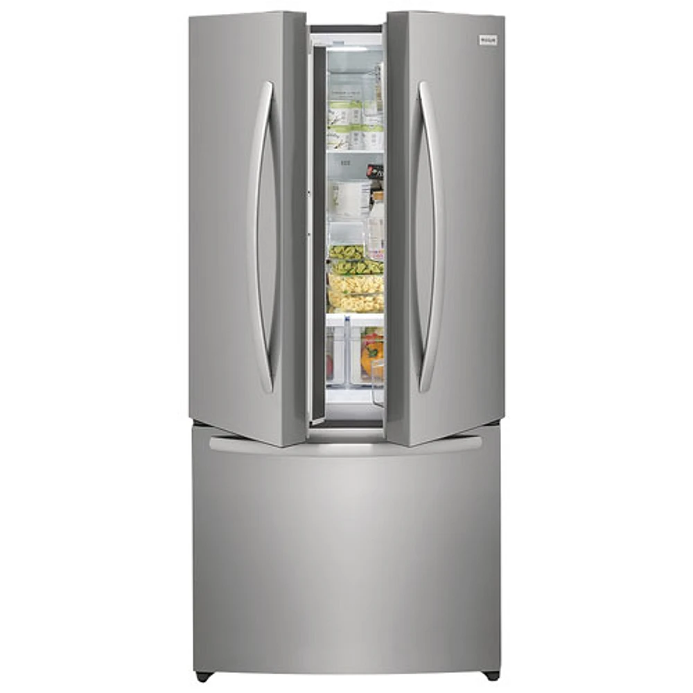 Réfrigérateur deux portes 17,6 pi³ 31,5 po distr. glace Gallery Frigidaire (FRFG1723AV) - Acier brossé