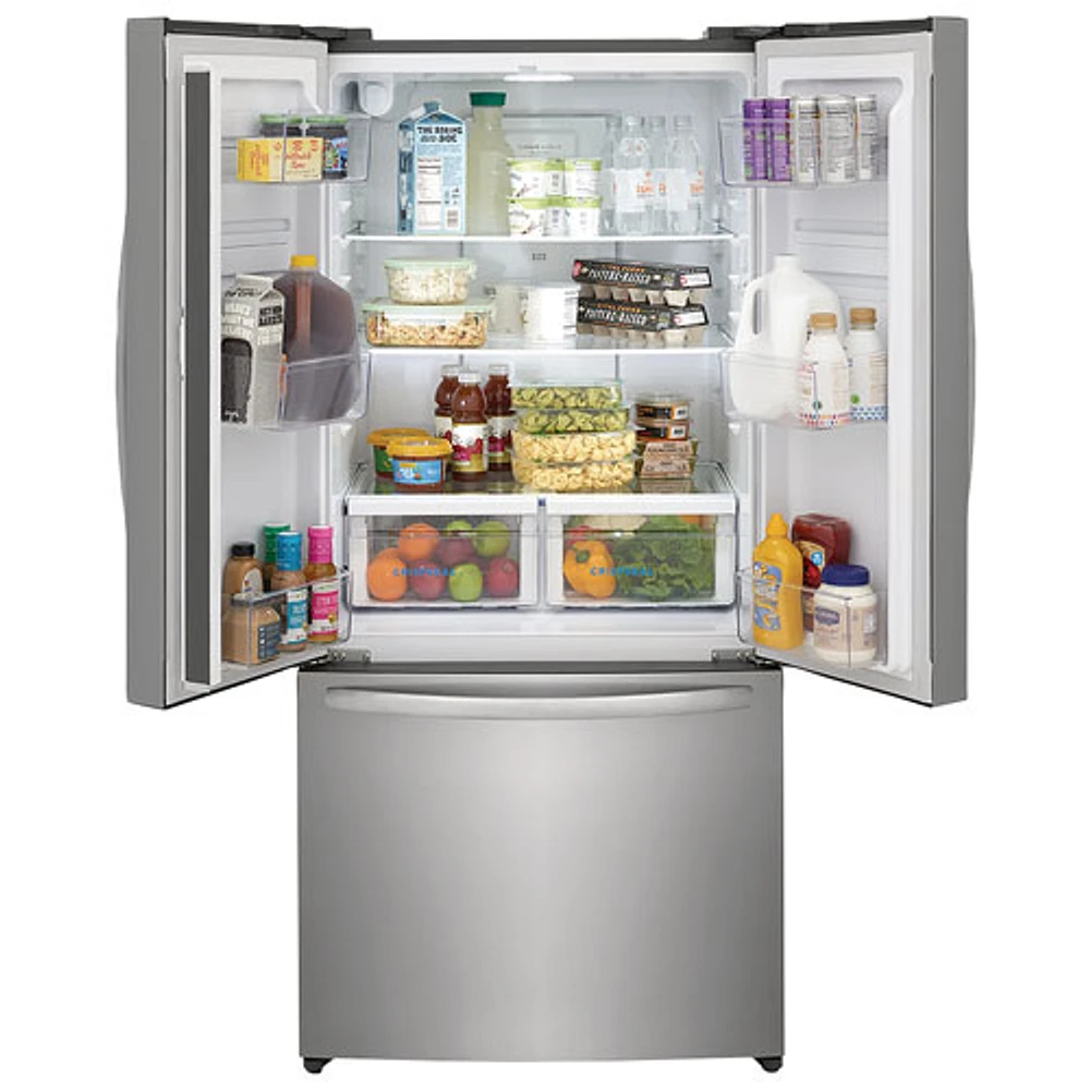 Réfrigérateur deux portes 17,6 pi³ 31,5 po distr. glace Gallery Frigidaire (FRFG1723AV) - Acier brossé
