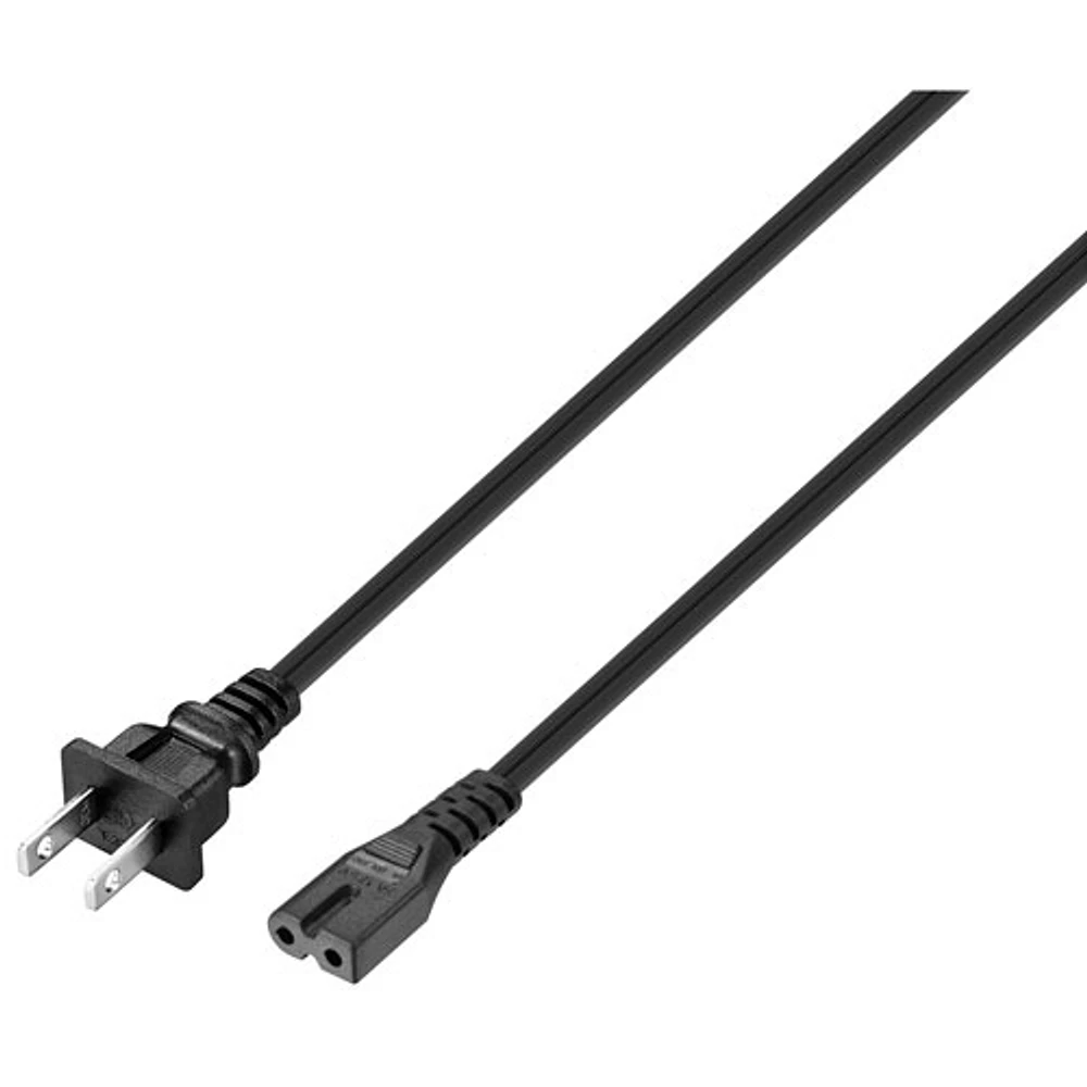Best Buy Essentials 2m (6 ft.) Polarized Power Cord (BE-HCL330-C) - Black - Only at Best Buy