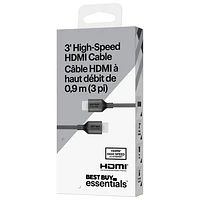 Best Buy Essentials 0.9 m (3 ft.) HDMI Cable - Only at Best Buy