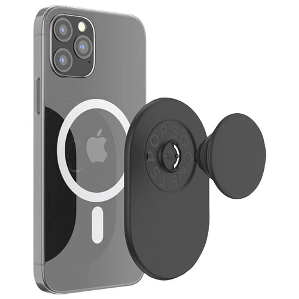 Prise extensible à support universel PopGrip MagSafe de PopSockets pour cellulaire - Noir