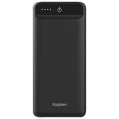 Kopplen Compact 20,000 mAh Dual USB Power Bank - Black