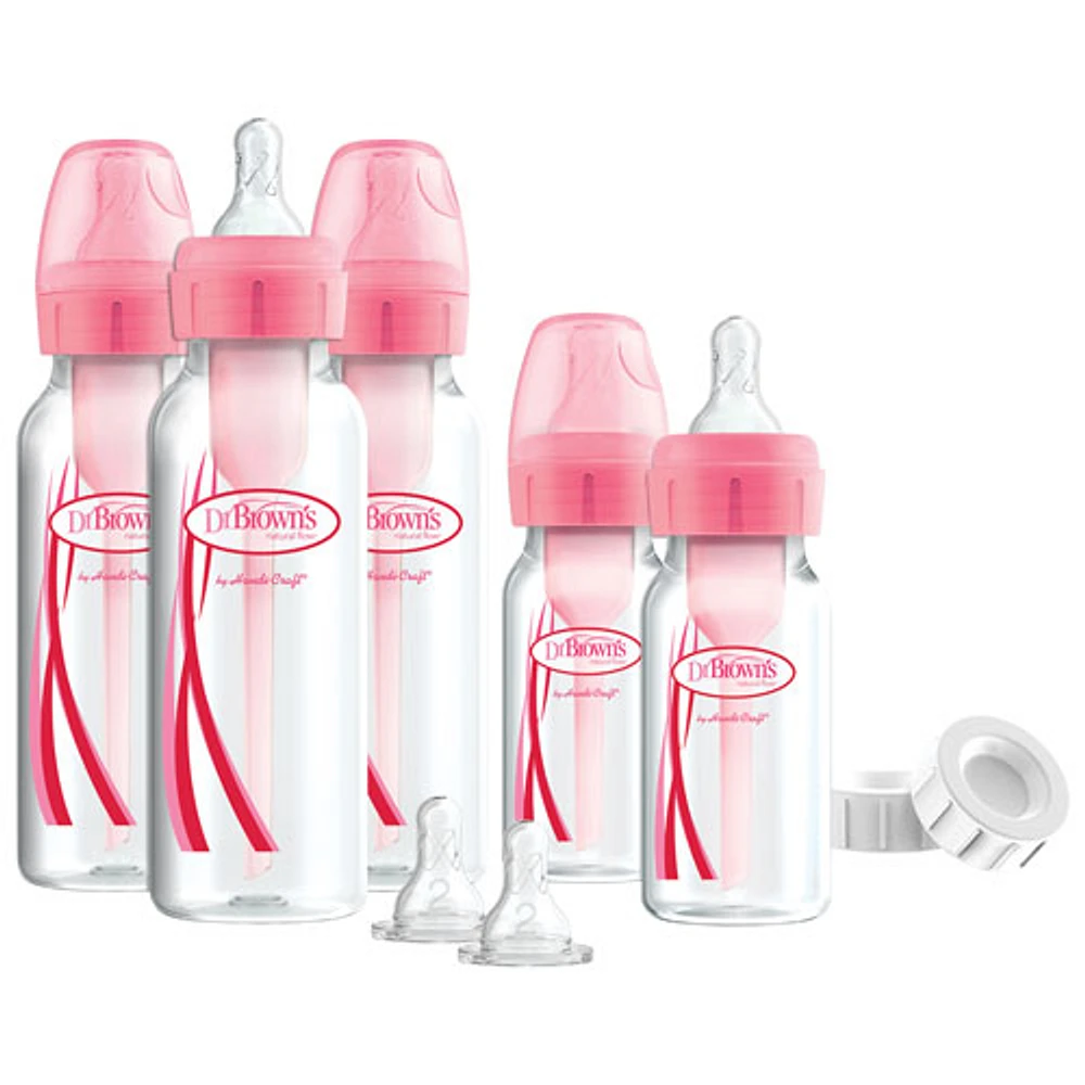 Ensemble de biberons pour nouveau-né Options de Dr. Brown's - Rose