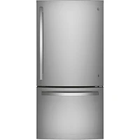 GE 33" 24.8 Cu. Ft. Bottom Freezer Refrigerator (GDE25EYKFS) - Stainless Steel